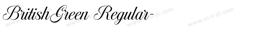 BritishGreen Regular字体转换